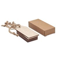SET ETICHETTE IN LEGNO